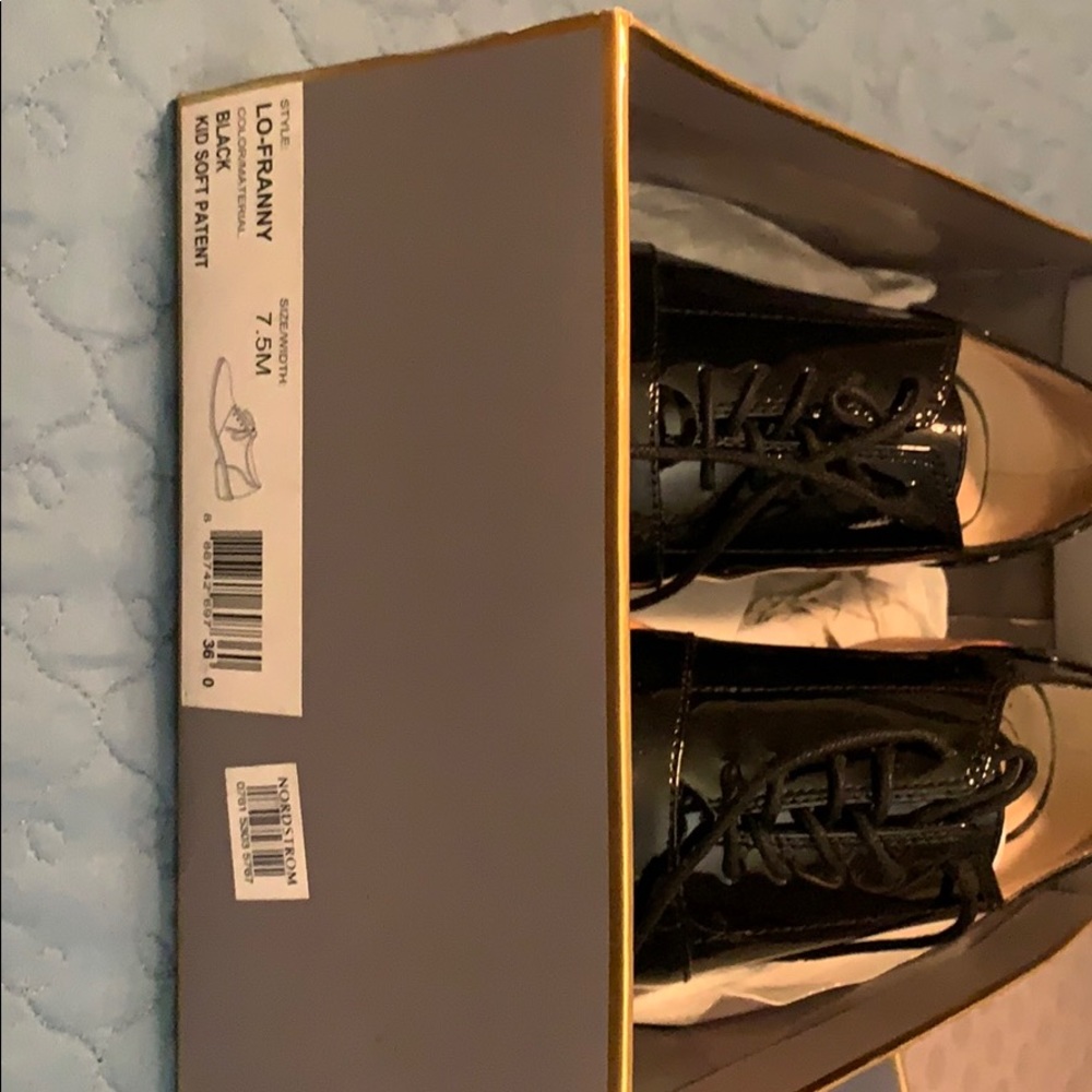 Louise Et Cie 7.5 Lo-Franny Black Kid Soft Patent - Picture 4 of 5
